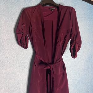 Express button down shirt dress